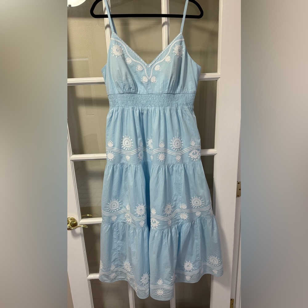 Lilly Pulitzer Light Blue Dress with White Embroidery